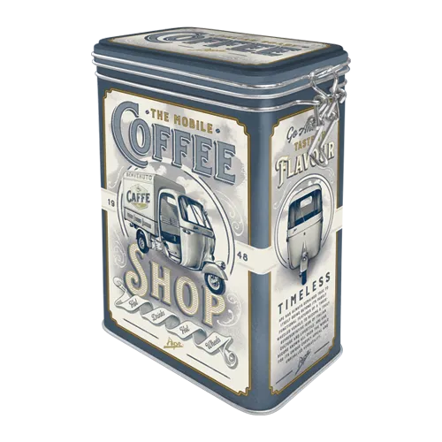 nostalgic-art-ape-coffee-shop-scatola-in-metallo-con-coperchio-7-5x11x17-5-cm image 1