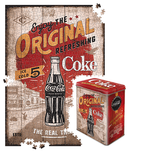 nostalgic-art-coca-cola-original-coke-highway-66-puzzle-1000-pezzi-in-scatola-la image 1