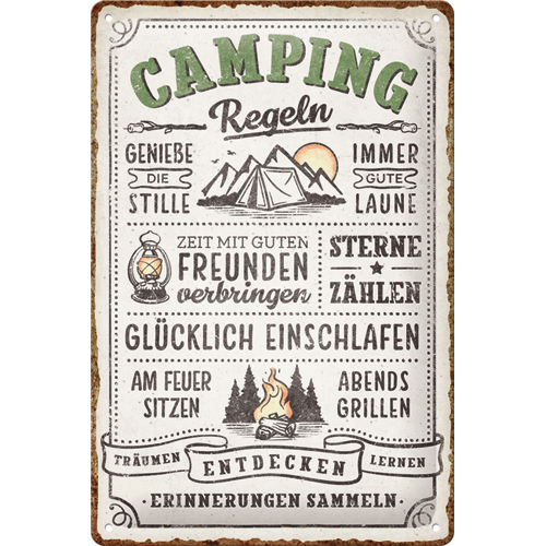 nostalgic-art-camping-regeln-targa-in-metallo-20x30-cm-2 image 1