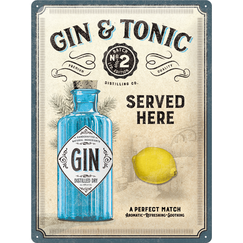 nostalgic-art-gin-tonic-served-here-targa-in-metallo-30x40-cm-2 image 1