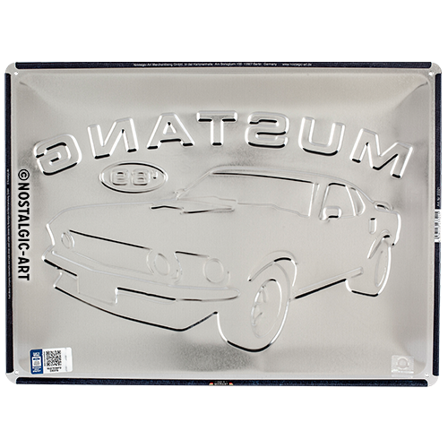 nostalgic-art-ford-mustang-1969-mach-1-blu-targa-in-metallo-30x40-cm image 3