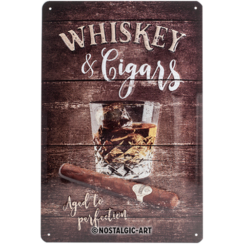 nostalgic-art-whiskey-targa-in-metallo-go-rata-20x30-cm image 1