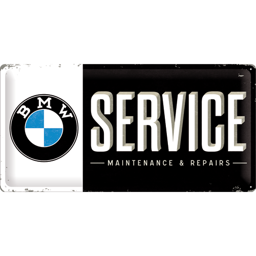 nostalgic-art-bmw-service-targa-in-metallo-25x50-cm image 1