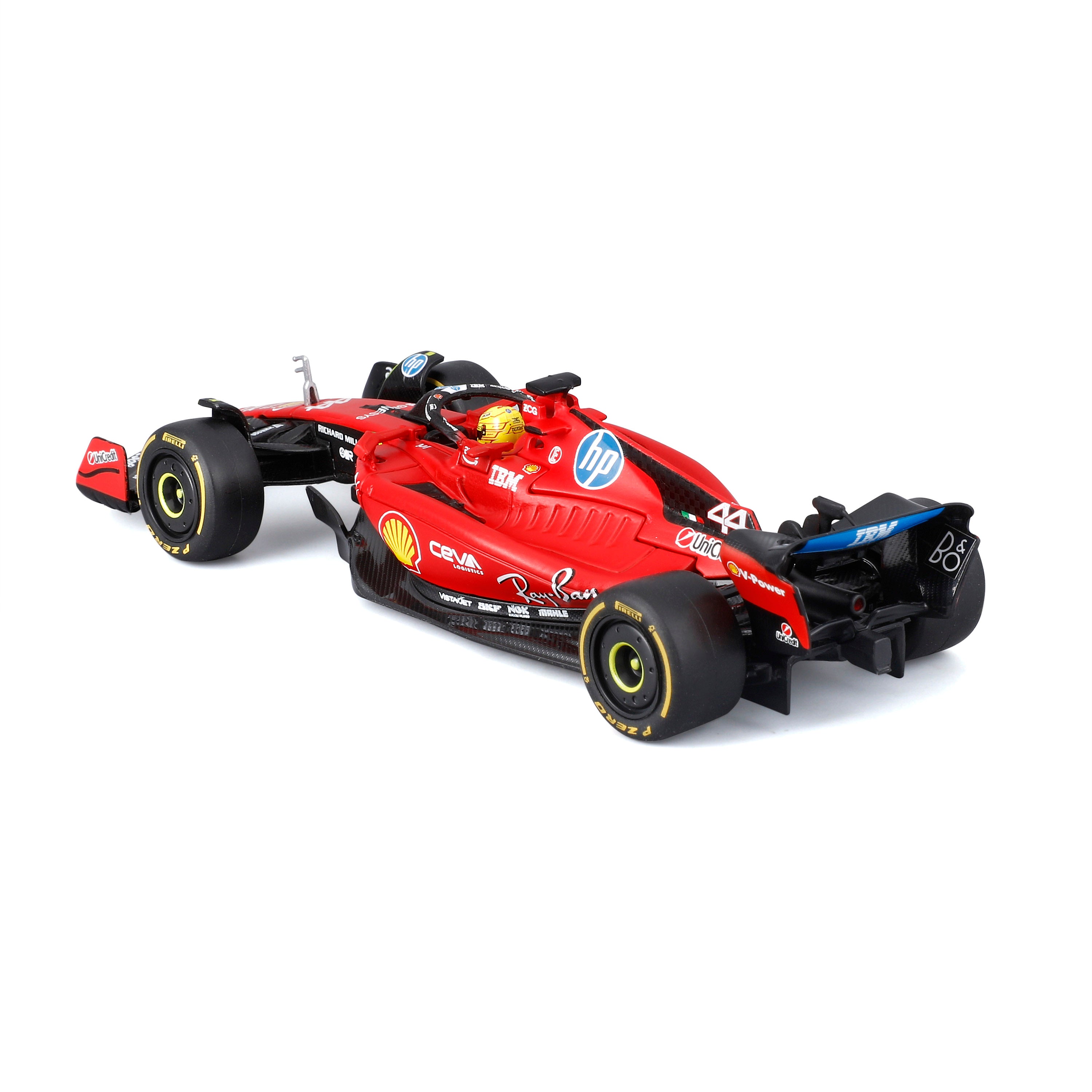 bburago-ferrari-sf-23-test-fiorano-lewis-hamilton-scala-1-43-con-teca image 6