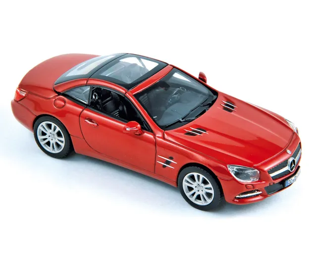 norev-mercedes-benz-sl-klasse-2012-modellino-auto-1-43-rosso-metallizzato image 1