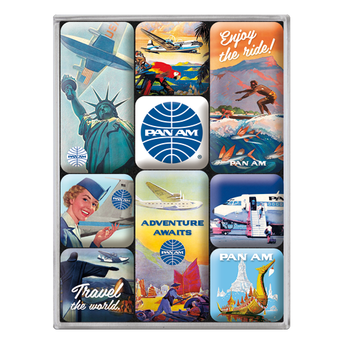 nostalgic-art-pan-am-travel-the-world-posters-set-magneti image 1