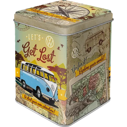nostalgic-art-volkswagen-vw-bulli-let-s-get-lost-scatola-t-in-metallo-100-g image 1