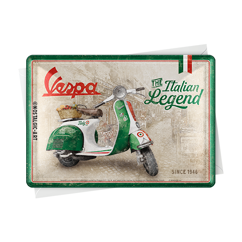 nostalgic-art-vespa-italian-legend-card-in-metallo-10x14-cm image 2