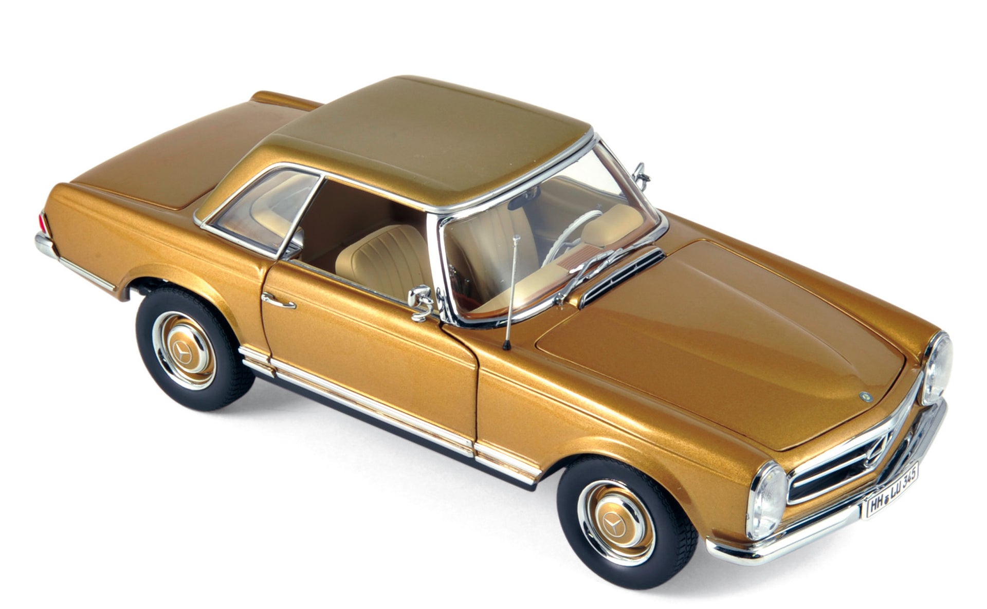 norev-mercedes-benz-230-sl-1963-hardtop-gold-metallic-1-18-jet-car image 1