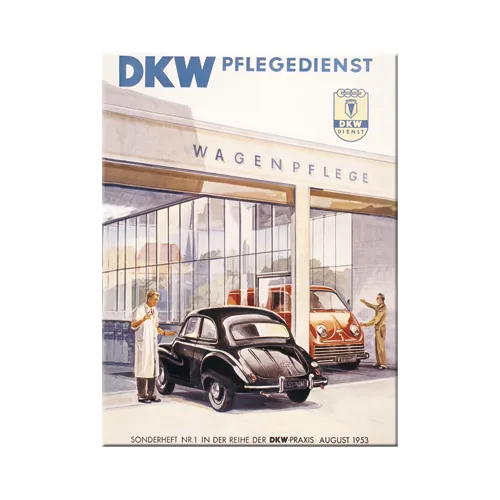 nostalgic-art-audi-dkw-pflegedienst-magnete-da-frigo-rettangolare image 1