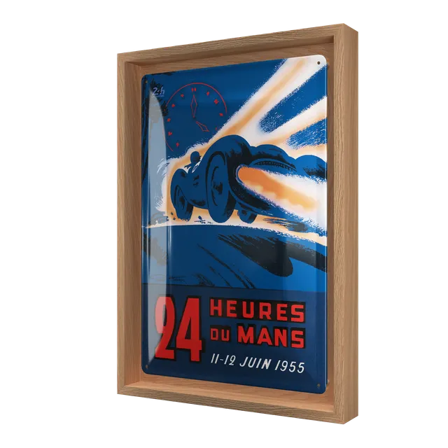 nostalgic-art-24h-le-mans-racing-night-blue-1955-n-frame-m-edition-targa-con-cor image 1