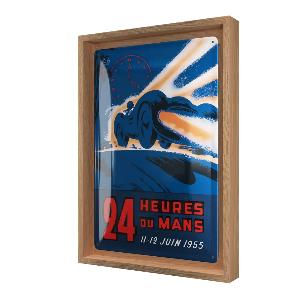 nostalgic-art-24h-le-mans-racing-night-blue-1955-n-frame-m-edition-targa-con-cor image 1