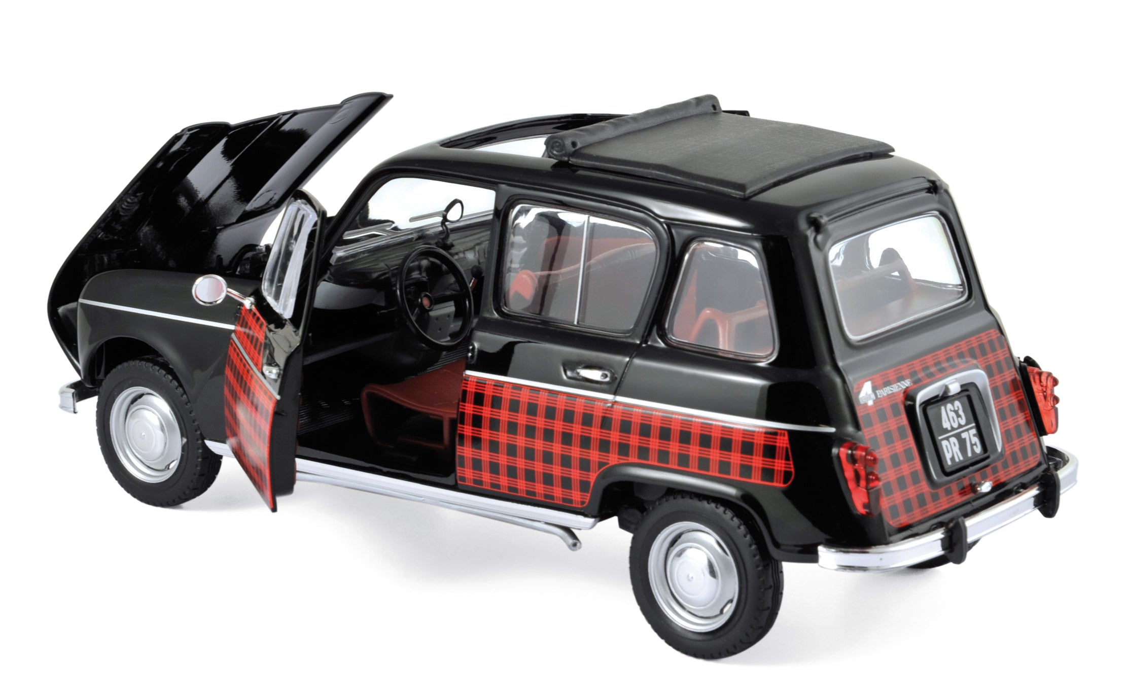 norev-renault-4-parisienne-1964-modellino-1-18-nero-e-rosso image 2