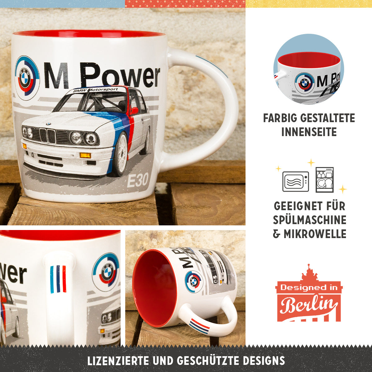 nostalgic-art-bmw-motorsport-m-power-e30-tazza-in-ceramica-330-ml image 3