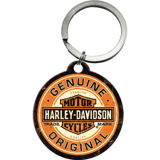 nostalgic-art-harley-davidson-genuine-original-portachiavi-rotondo-4-cm image 1