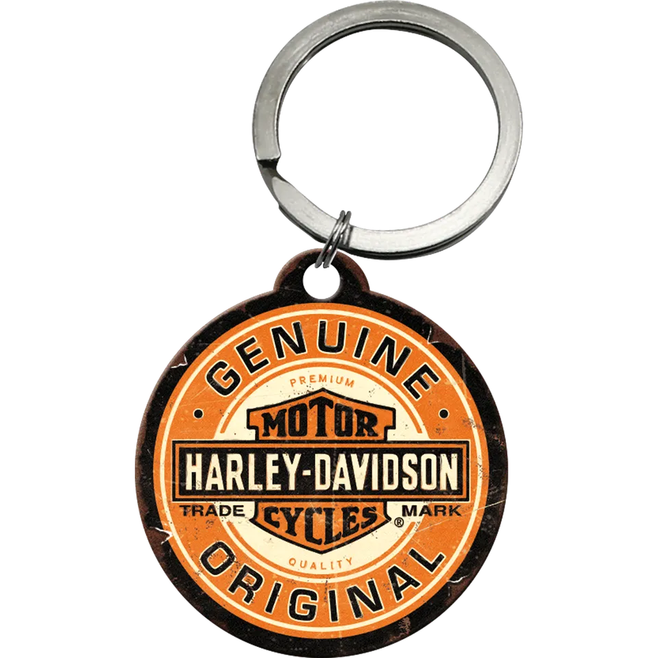nostalgic-art-harley-davidson-genuine-original-portachiavi-rotondo-4-cm image 1