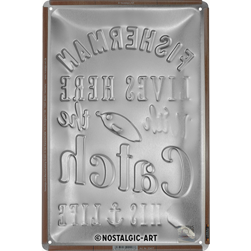 nostalgic-art-fisherman-catch-targa-in-metallo-20x30-cm image 4