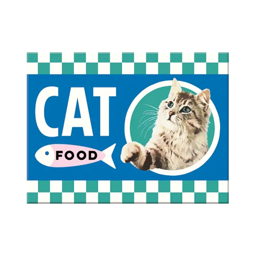 nostalgic-art-cat-food-magnete-da-frigo-in-latta-6x8-cm image 1