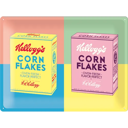 nostalgic-art-kellogg-s-packaging-pop-art-targa-in-metallo-30-x-40-cm image 1