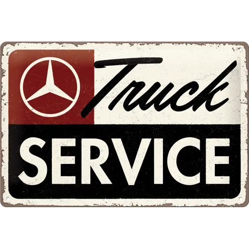 nostalgic-art-daimler-truck-service-targa-in-metallo-20x30-cm image 1