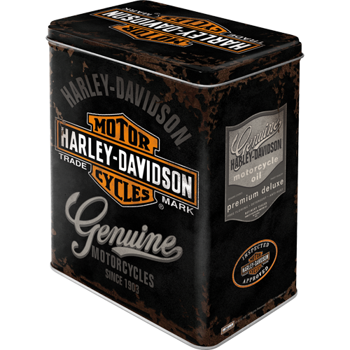 nostalgic-art-harley-davidson-genuine-logo-scatola-in-metallo-l-3-litri-10x14x20 image 2