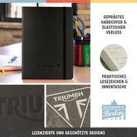 nostalgic-art-triumph-logo-black-taccuino-a5-15x20-cm-128-pagine image 2