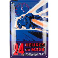 nostalgic-art-24h-le-mans-racing-night-blue-1955-targa-in-metallo-20x30-cm-2 image 2