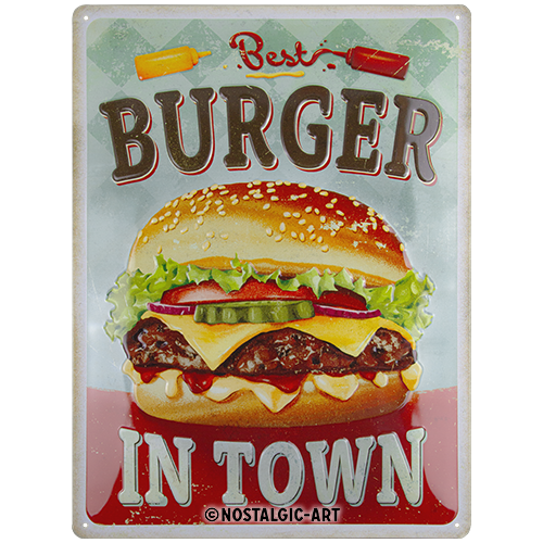 nostalgic-art-best-burger-in-town-targa-in-metallo-30x40-cm image 2