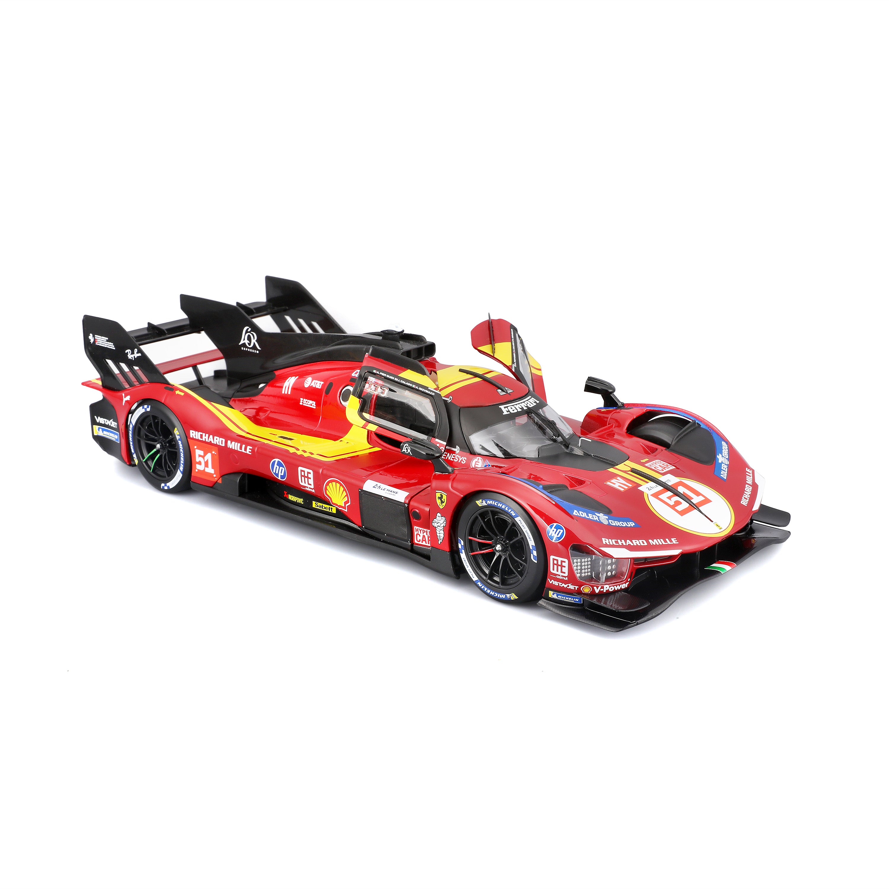 bburago-ferrari-499p-24h-lmh-hypercar-2025-n-51-1-18-modellino-diecast image 6