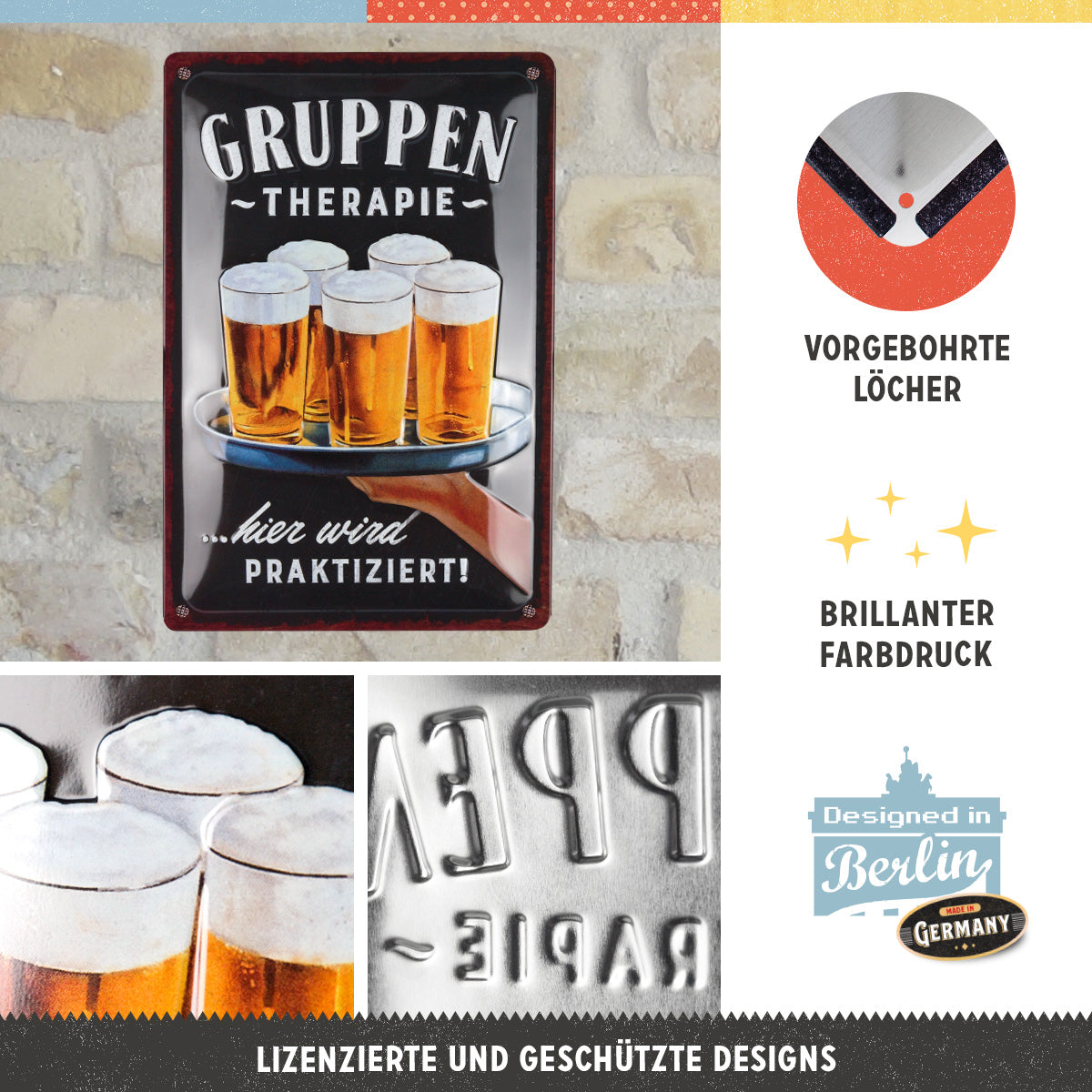 nostalgic-art-gruppentherapie-bier-targa-in-metallo-20x30-cm image 3