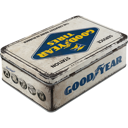 nostalgic-art-goodyear-logo-white-scatola-metallo-piatta-2-5-l image 2