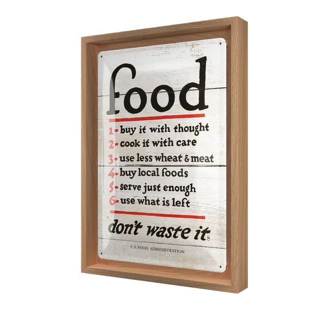 nostalgic-art-food-don-t-waste-it-cornice-n-frame-m-24x33-5-cm image 1