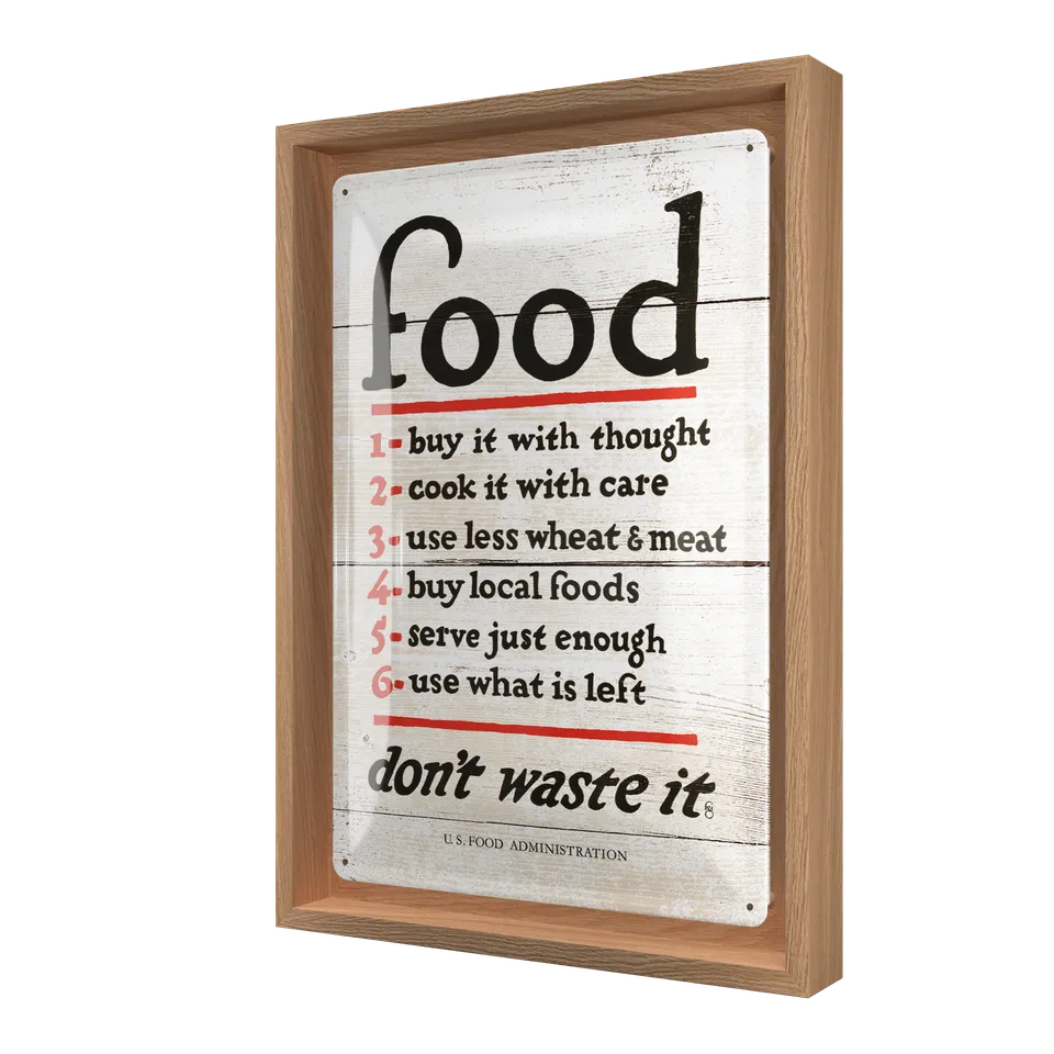nostalgic-art-food-don-t-waste-it-cornice-n-frame-m-24x33-5-cm image 1