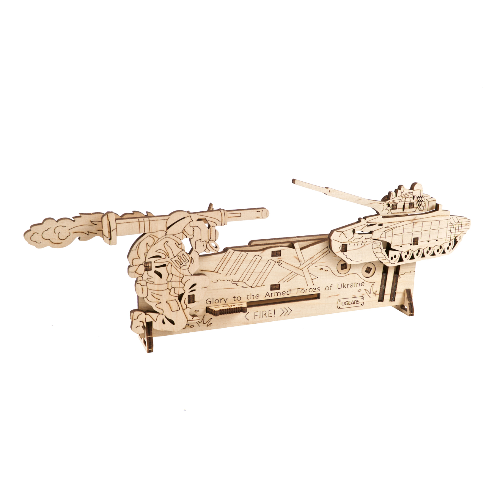 ugears-fire-and-forget-mini-modello-meccanico-in-legno-age-of-bravery image 2