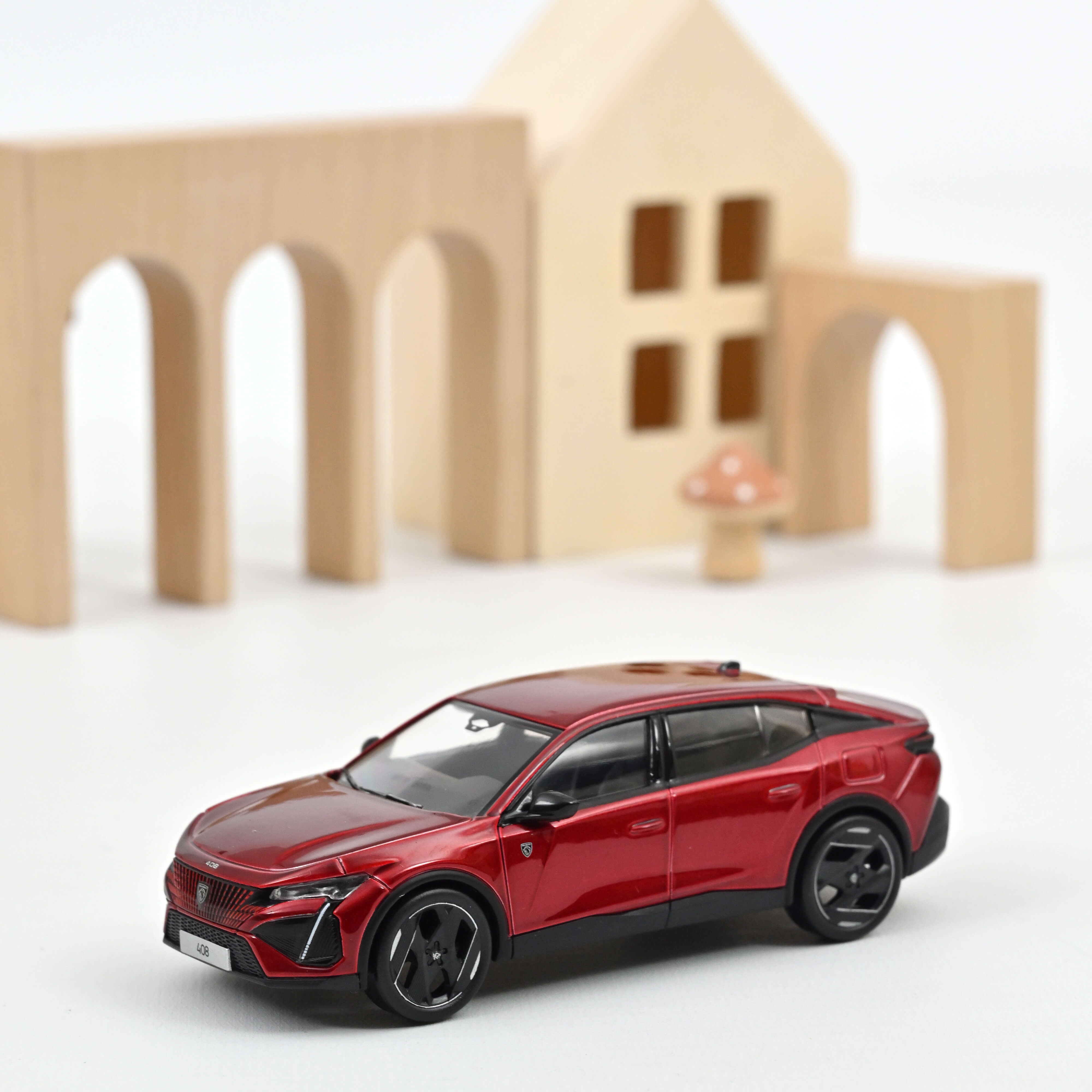 norev-peugeot-408-gt-hybrid-2023-modellino-auto-1-43-rosso-elixir image 1
