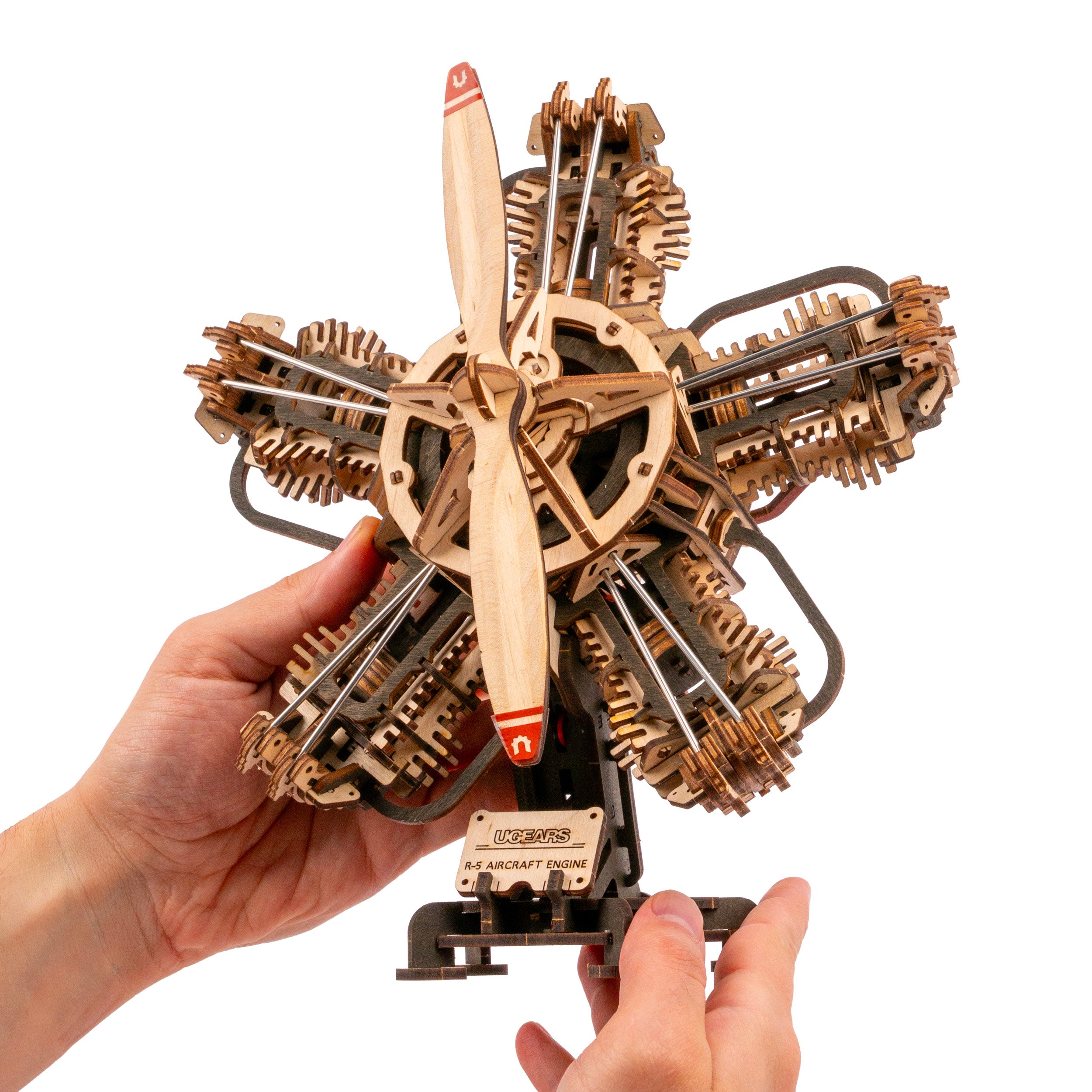 ugears-r-5-aircraft-engine-motore-aeromobile-radiale-in-legno image 6