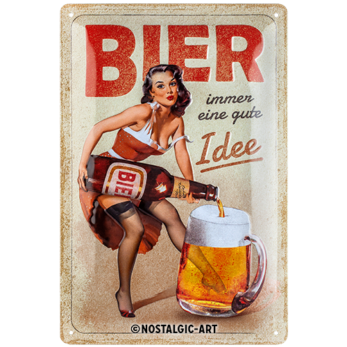nostalgic-art-bier-immer-eine-gute-idee-special-edition-targa-in-metallo-20x30-c image 1