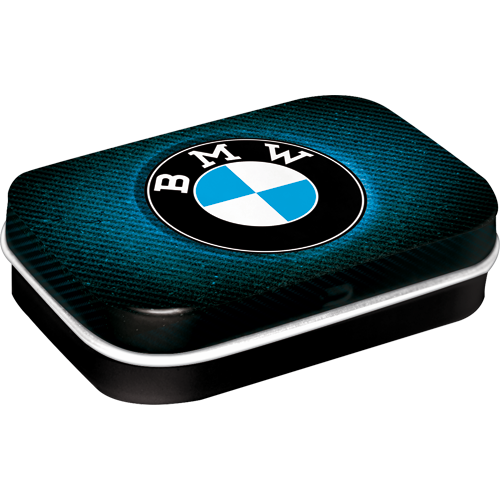 nostalgic-art-bmw-logo-blue-shine-scatolina-tascabile-in-metallo-con-mentine image 1