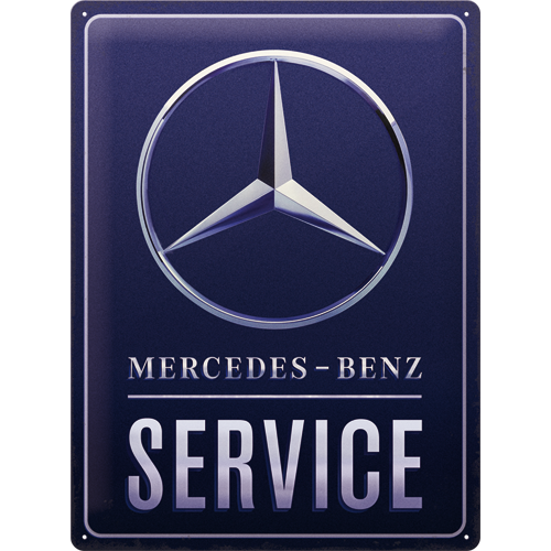 nostalgic-art-mercedes-benz-service-blue-targa-in-metallo-30x40-cm-2 image 1