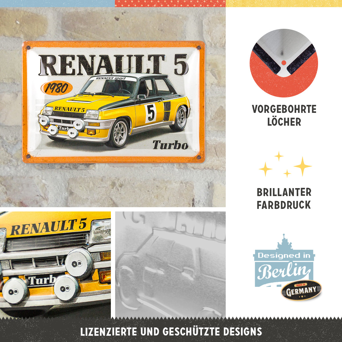 nostalgic-art-renault-r5-turbo-1980-targa-in-metallo-20x30-cm-2 image 3