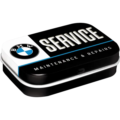 nostalgic-art-bmw-service-scatola-tascabile-in-metallo-con-mentine-6x4x1-6-cm image 1