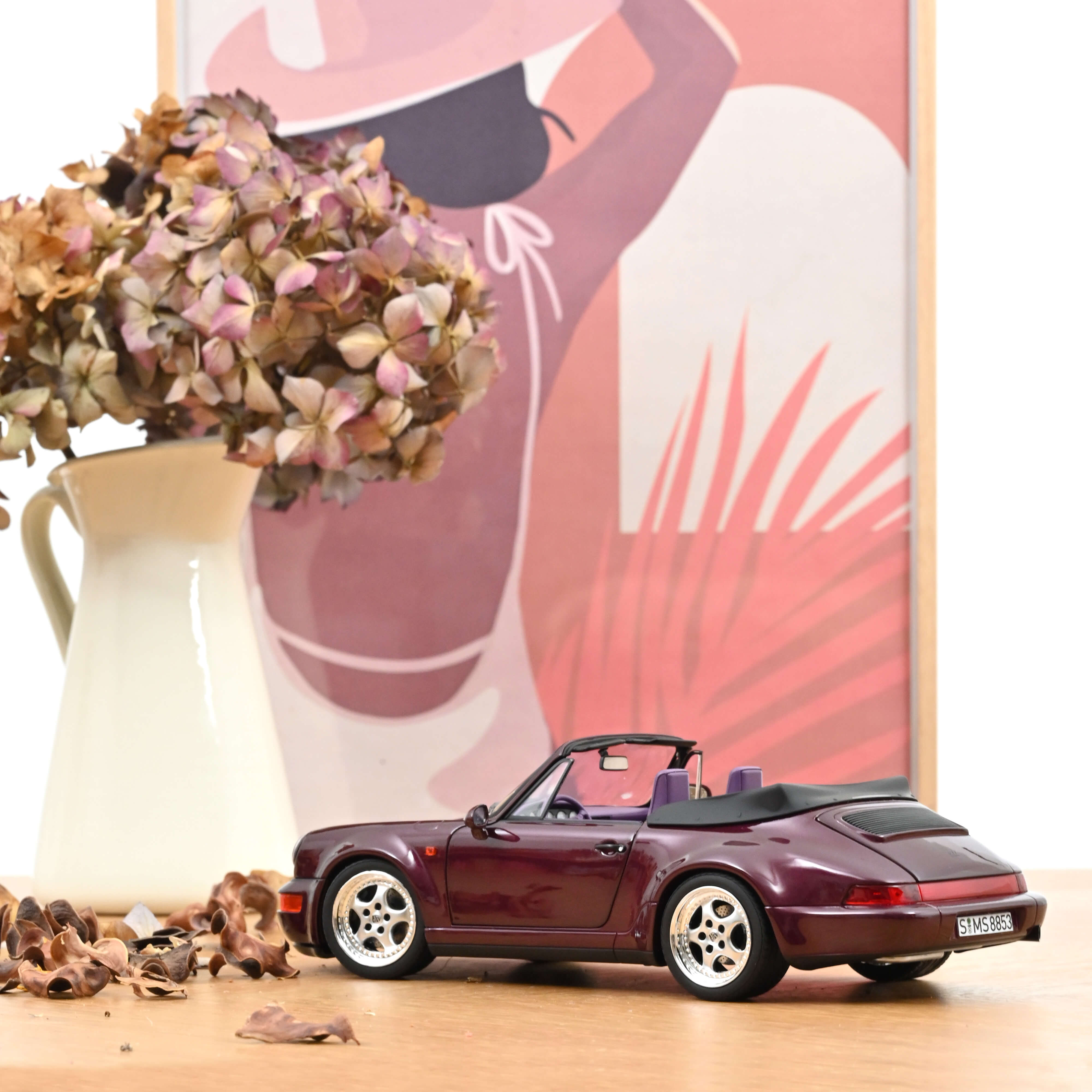 norev-porsche-911-turbo-look-cabriolet-1992-1-18-viola-ametista-metallizzato-200 image 3