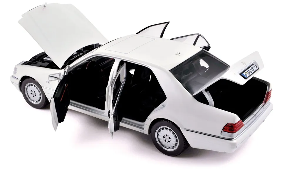 norev-mercedes-benz-s600-1997-1-18-modellino-die-cast-bianco image 1