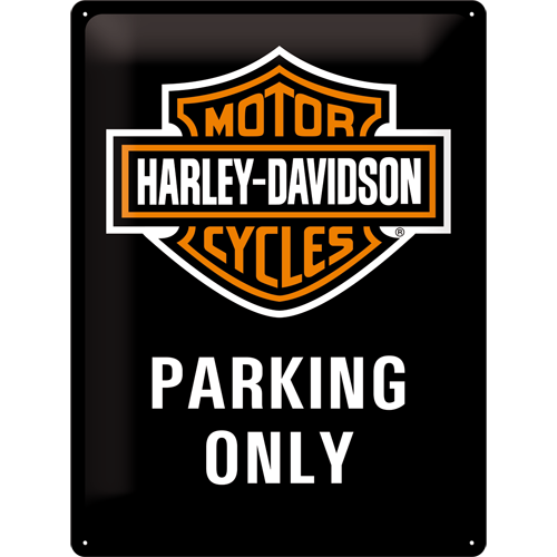nostalgic-art-harley-davidson-parking-only-targa-metallica-30x40-cm image 1