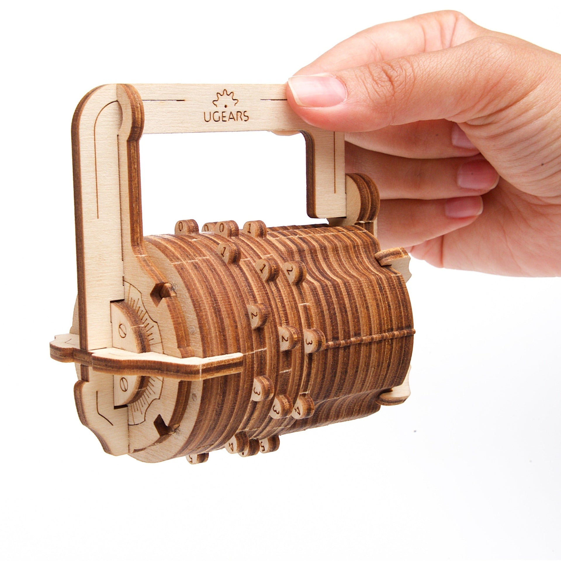 ugears-combination-lock-lucchetto-cryptex-in-legno-3-cifre image 4