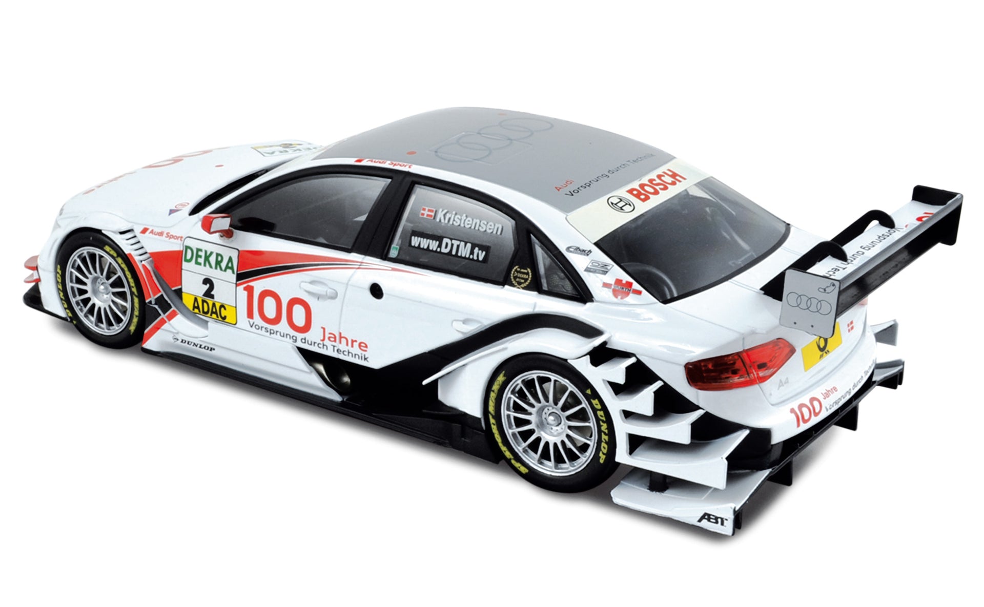 norev-audi-a4-dtm-2009-n-2-team-abt-kristensen-modellino-1-18 image 1