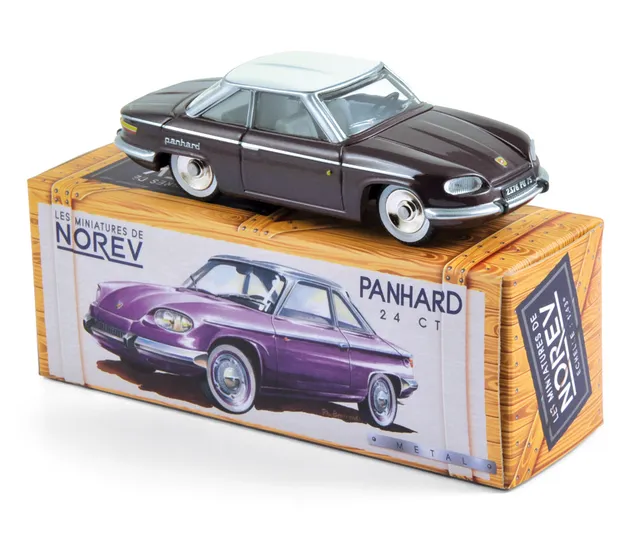 norev-panhard-24-ct-1964-modellino-auto-1-43-grigio-quetsche-capelinos image 1