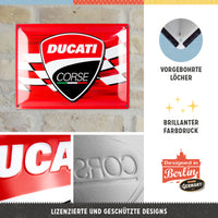 nostalgic-art-ducati-corse-logo-racing-flag-targa-in-metallo-30-x-40-cm image 4