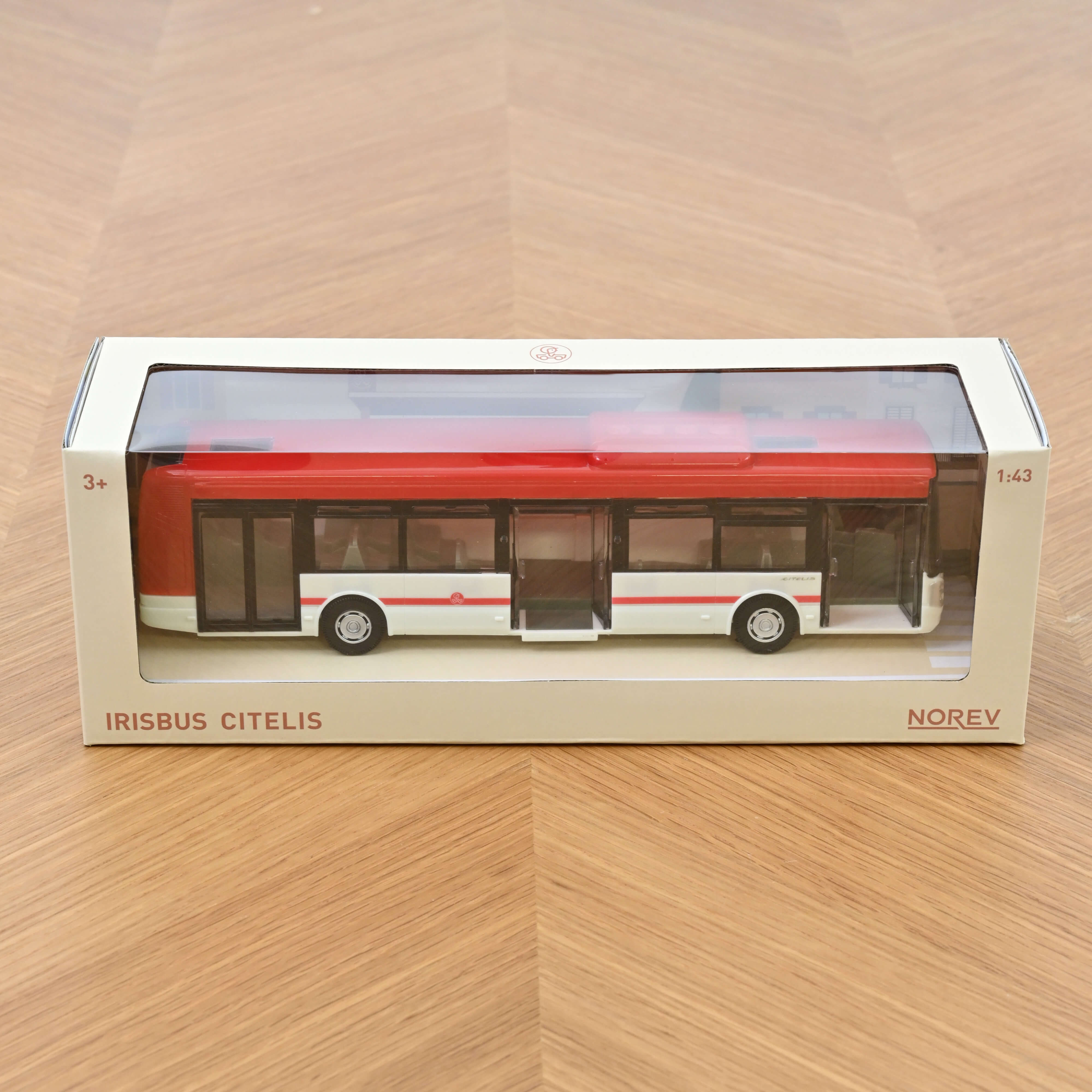norev-bus-irisbus-rosso-autobus-giocattolo-plastigam-1-43-porte-apribili image 2