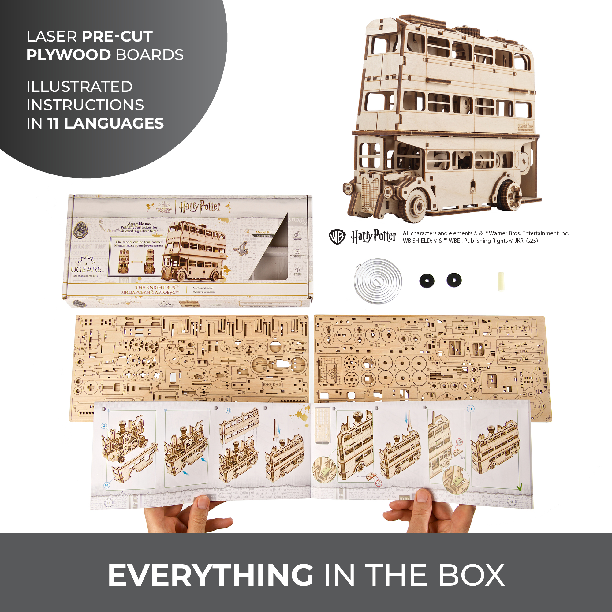 ugears-knight-bus-harry-potter-modellino-in-legno-meccanico-da-costruire image 6
